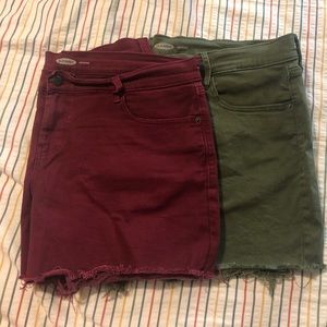 2 pairs Old Navy boyfriend shorts, size 14